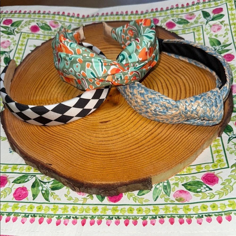 Stylish Women's Headband Set - Black, Blue, Green